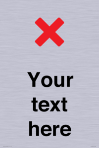 Custom plain background, red cross sign